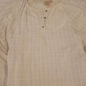 Cream beach cover up from Anthropologie